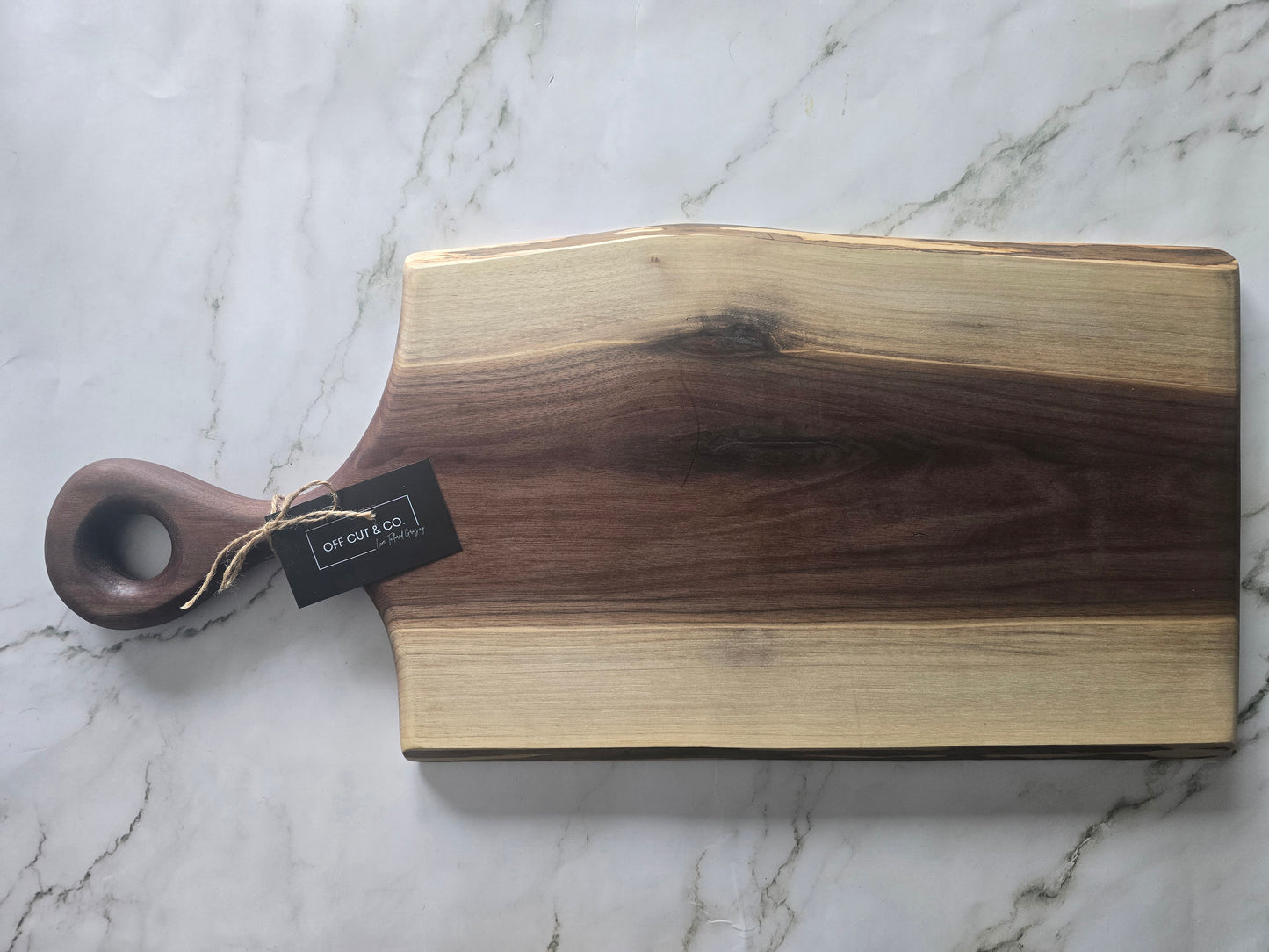 Handmade Walnut Charcuterie Board With Handle (24.5" x 1" x 11.25") - A399