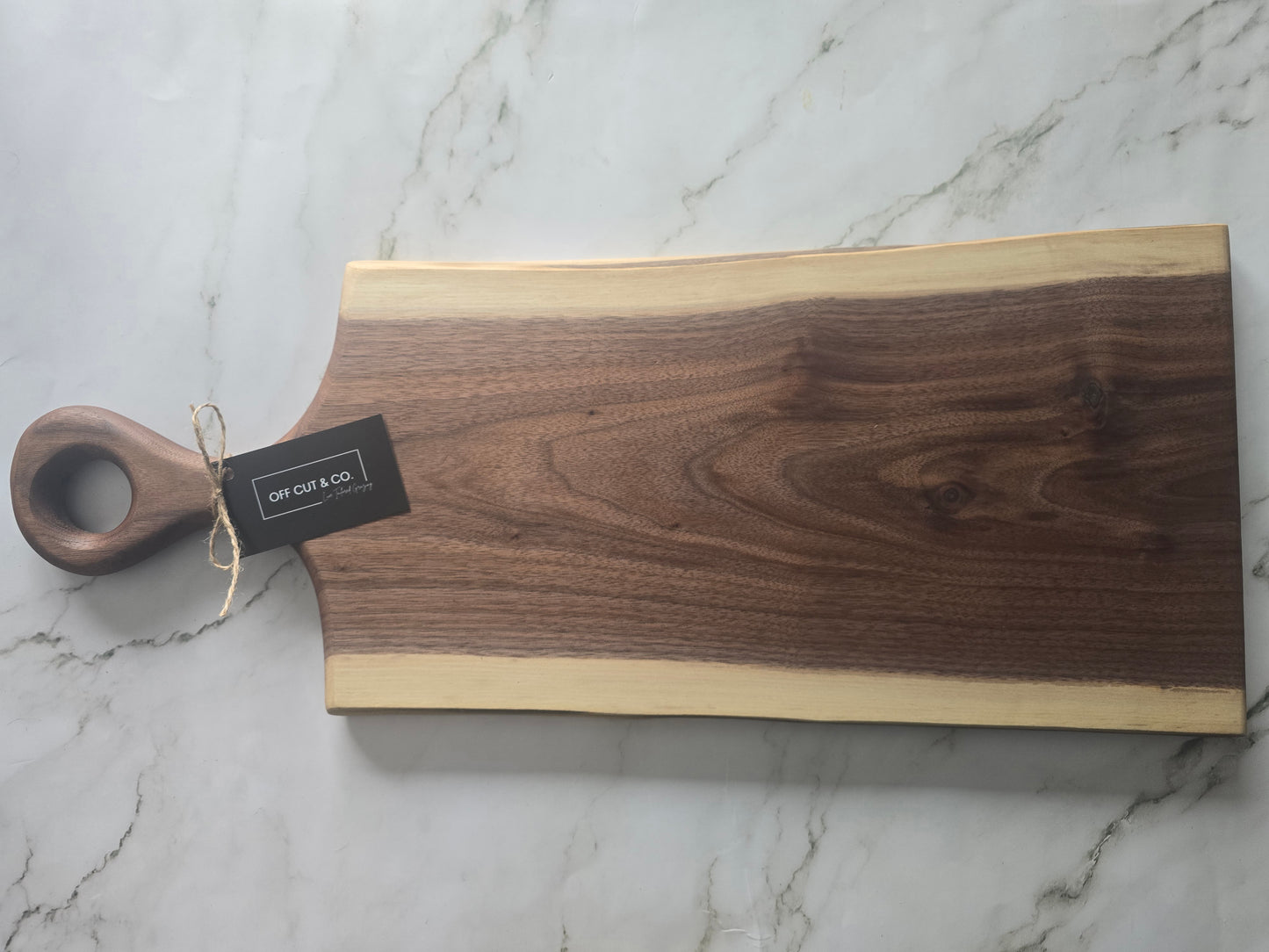 Handmade Walnut Charcuterie Board With Handle (25" x  1" x 10.75") - A401