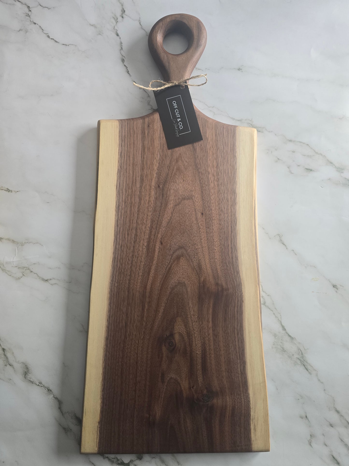 Handmade Walnut Charcuterie Board With Handle (25" x  1" x 10.75") - A401