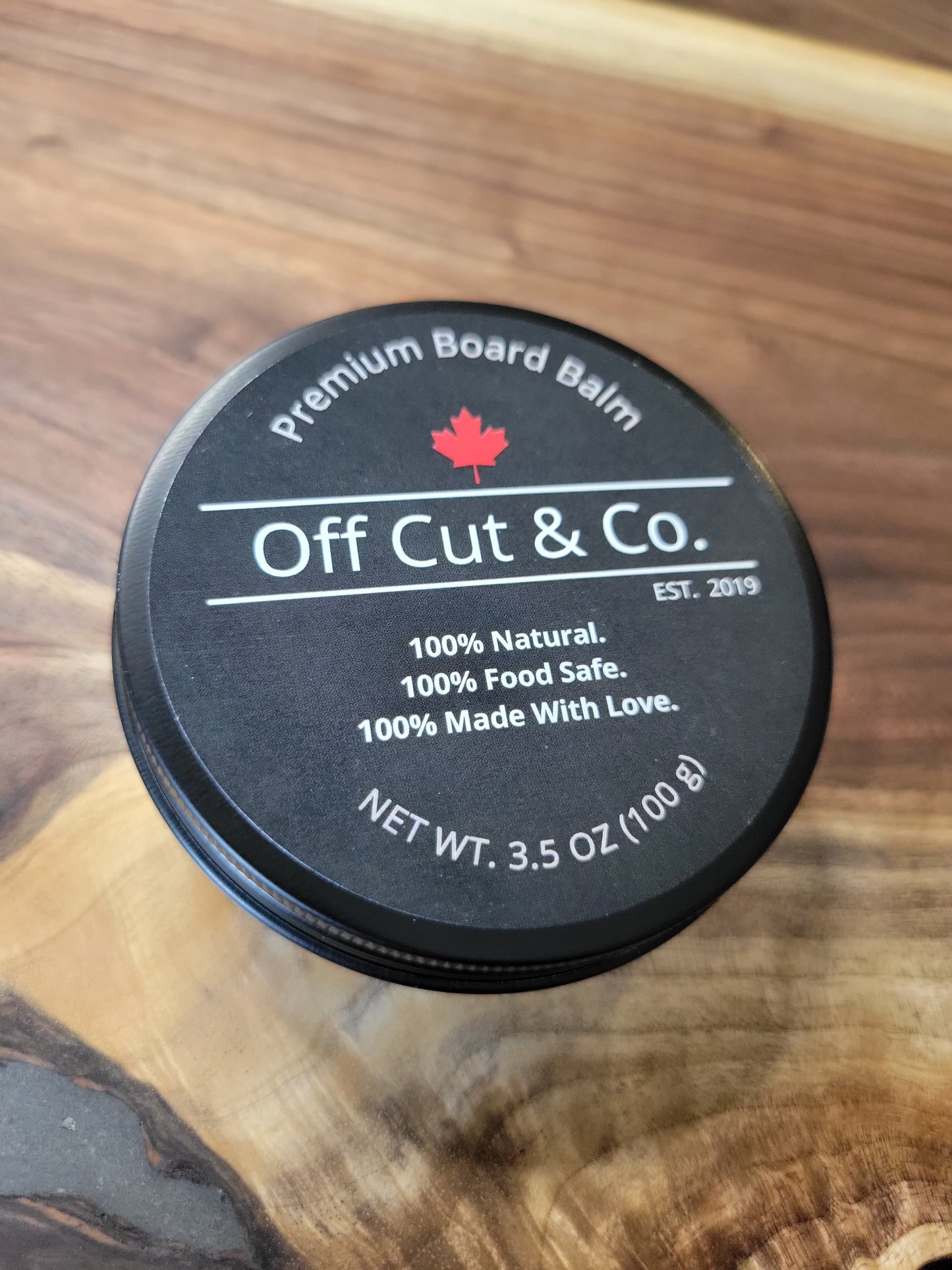 Off Cut & Co. Premium Board Balm - Premium Canadian Beeswax and Mineral Oil Cutting Board Balm - (3.5 oz/ 100g) - Each